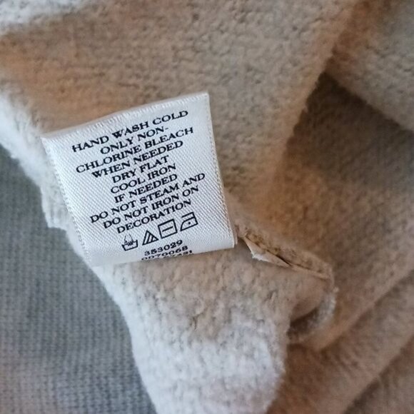 Ann Taylor Sweater Gray Crew Neck Embellished Neckline Fleece Womens Size S - Picture 9 of 9